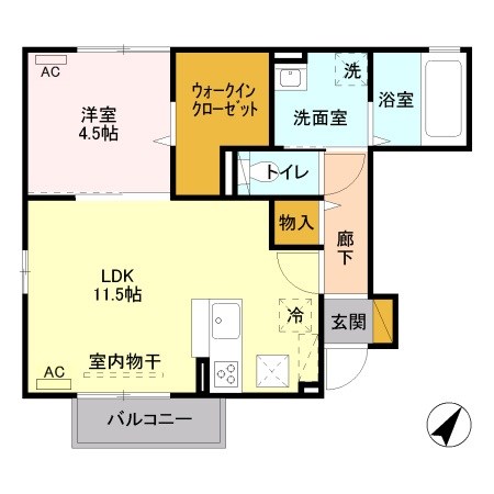 サンロイヤル　C 101号室 間取り