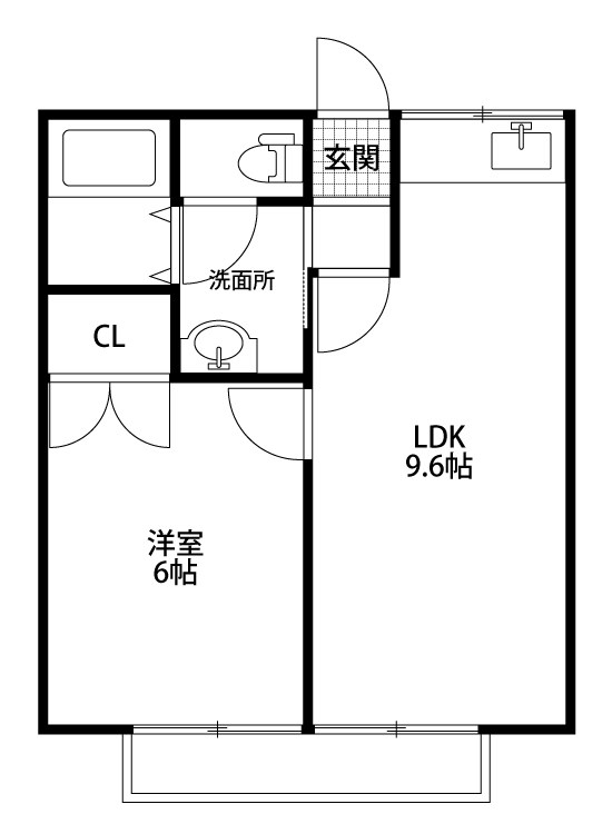 クレヨン 202号室 間取り