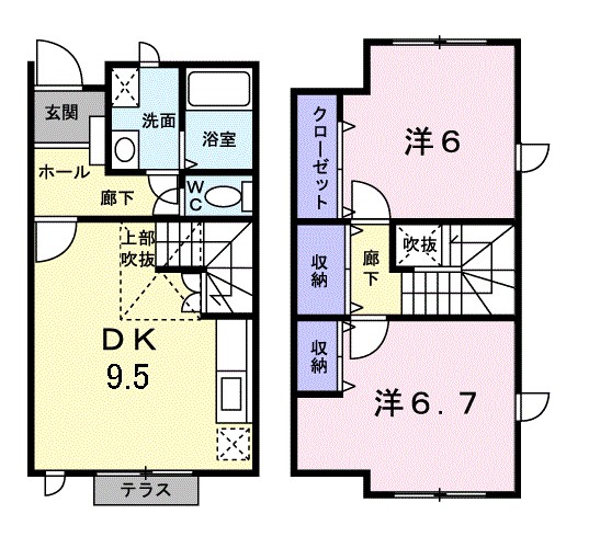 フィオーレＢ 101号室 間取り