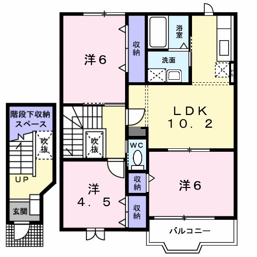 コーポラスフジタ 202号室 間取り