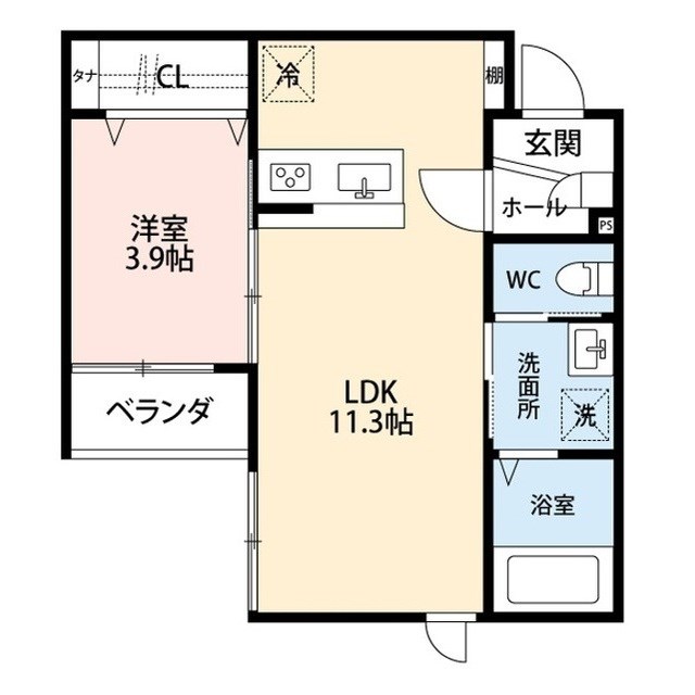 Rooms紫竹 203号室 間取り