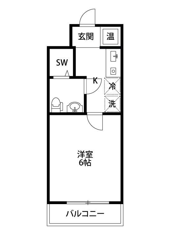 チサンマンション大川前 703号室 間取り