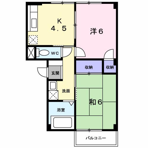 ファミール鐙 202号室 間取り