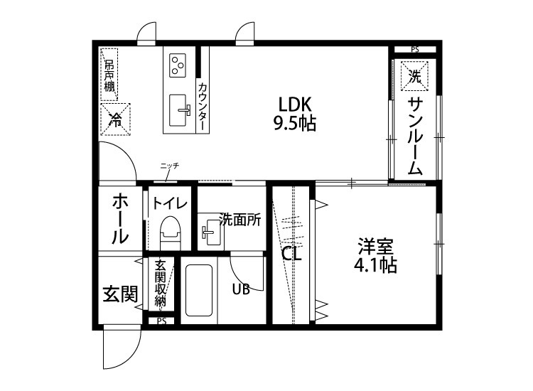 シャレーヌ 101号室 間取り