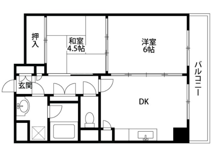 アクシス駅南ウエスト 604号室 間取り