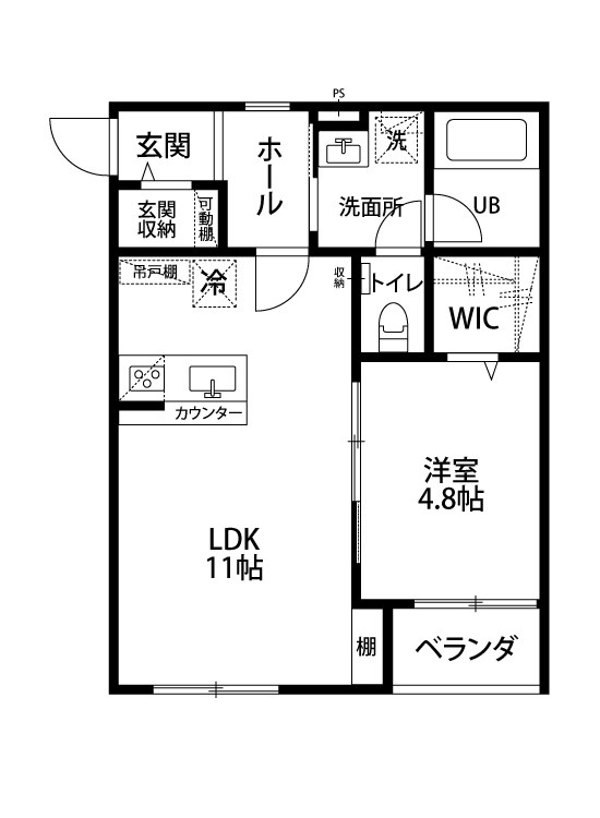 LIVE松崎 103号室 間取り