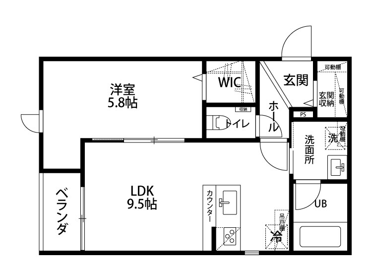 ジュピター牡丹山 101号室 間取り