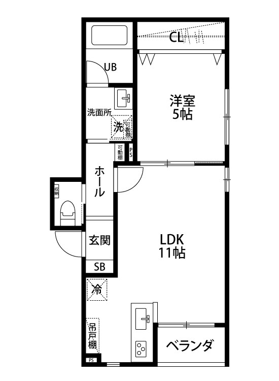 ジュピター牡丹山 102号室 間取り