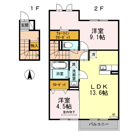 チェルキオ  A201号室 間取り