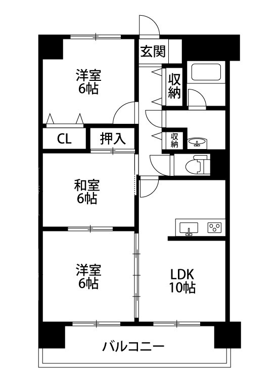 ベロウ蔵 205号室 間取り