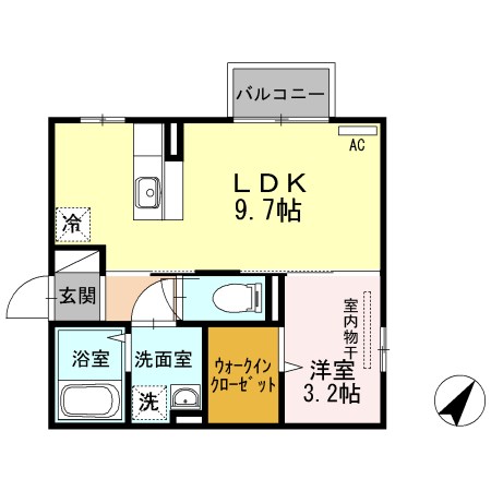 ネージュS　Ⅱ 201号室 間取り