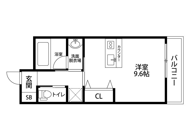 シエスタ米山 403号室 間取り