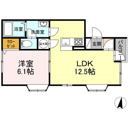 プレリュード D101号室 間取り