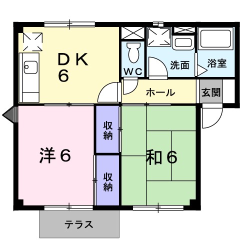 プラドール桜ヶ丘 101号室 間取り