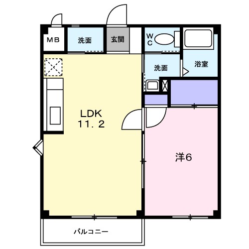 ロマニーのぞみ 103号室 間取り