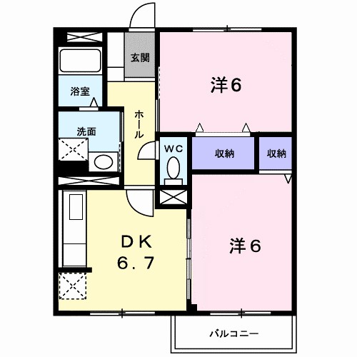 アーバンハウス 102号室 間取り