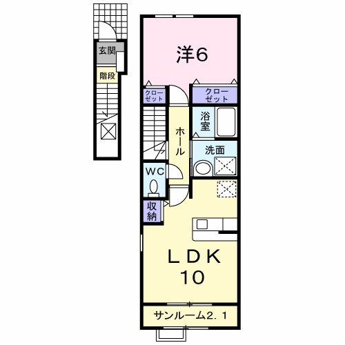 エテルノ 203号室 間取り