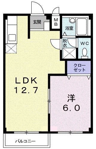 エルディム砂押Ａ 202号室 間取り