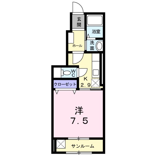 ファイン 101号室 間取り