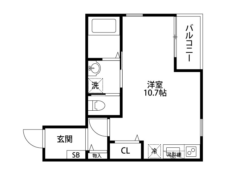 Ｌａ　ｆｌｅｕｒ 103号室 間取り