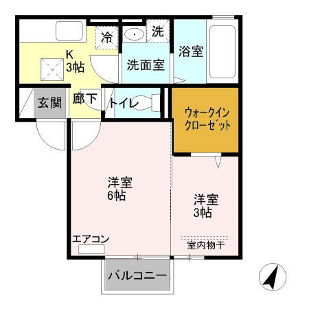 ポルト 102号室 間取り
