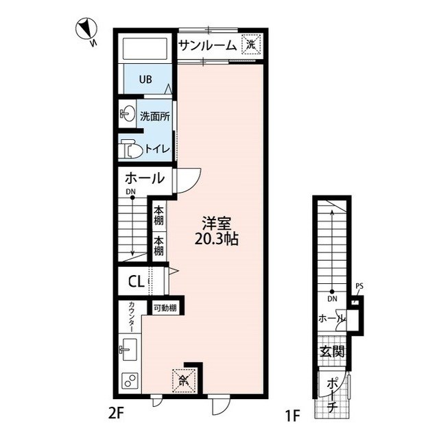 La terre riche 3-205号室 間取り