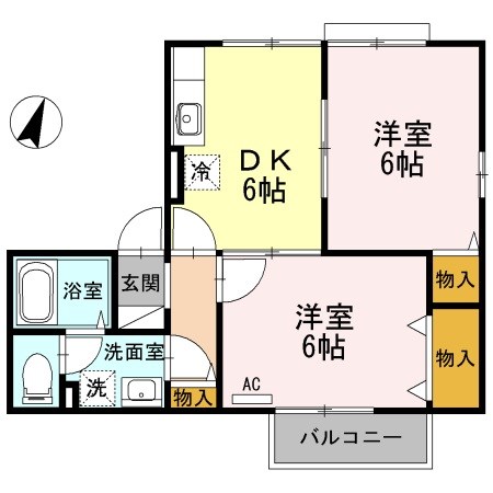 プリンス諏訪 201号室 間取り