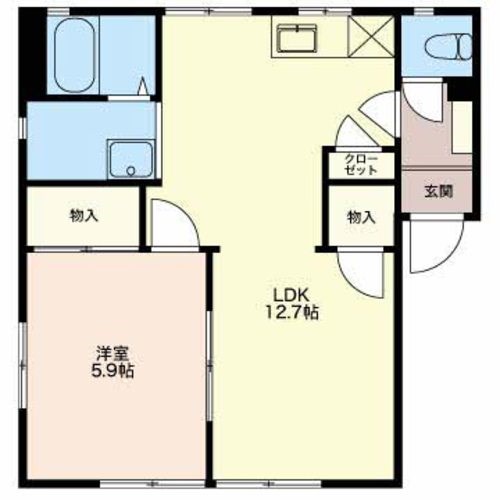 ラヴィアンローズ 101号室 間取り