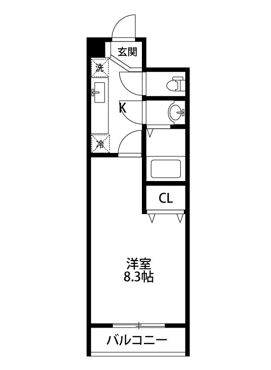 BUENA東大通 906号室 間取り