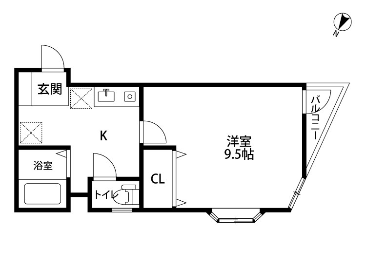 イーストパーク21 405号室 間取り