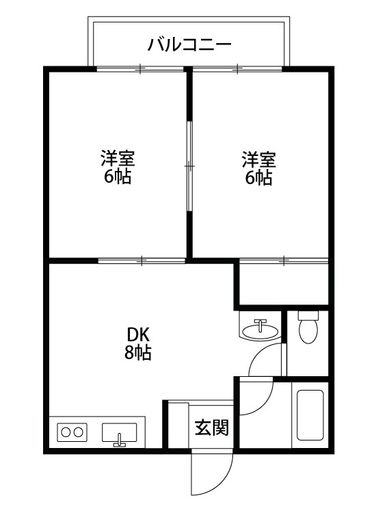 ルピナス A-2号室 間取り