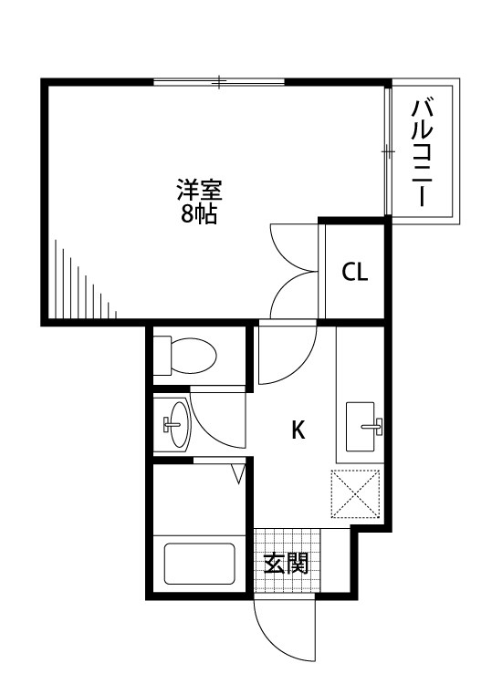 ハイブリッジ神道寺 206号室 間取り