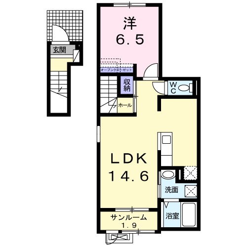 ラ・フィーナ寺山Ｂ 203号室 間取り