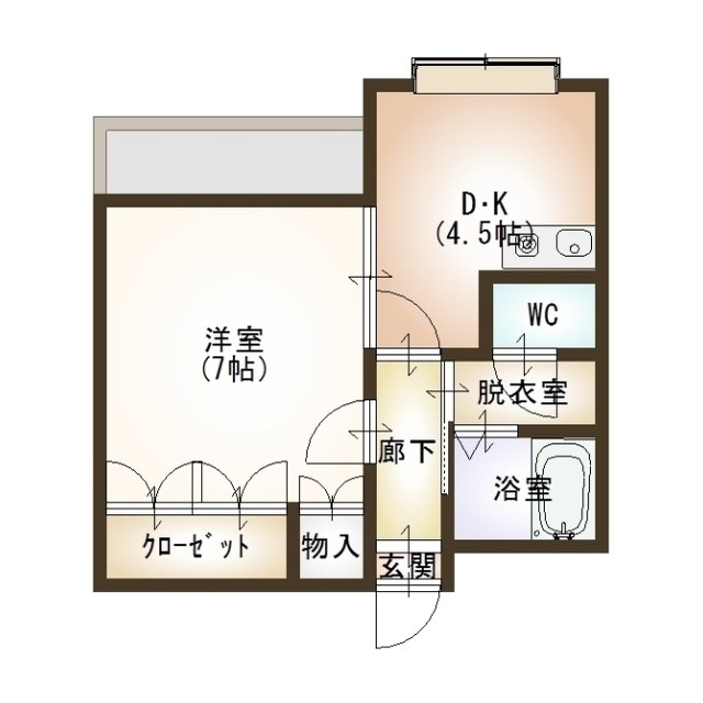 ベルトピア新潟21 202号室 間取り