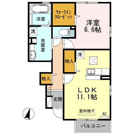 クローバーハウスＢ 102号室 間取り