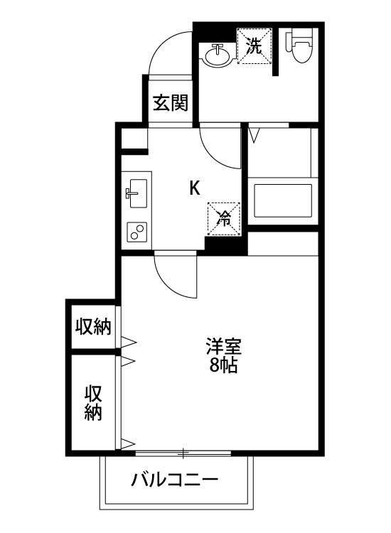 ララクス 103号室 間取り