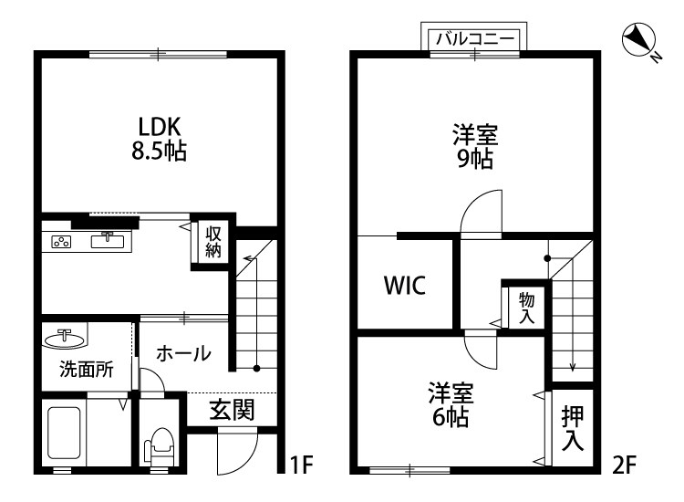 ロータスパル  B-1号室 間取り