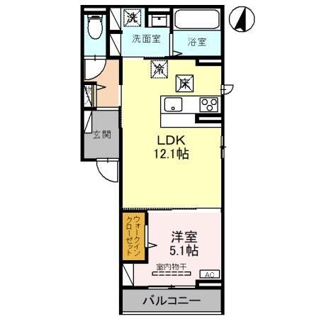 (仮)D-ROOM幸町 102号室 間取り