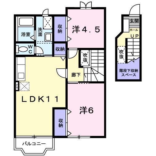 プラシード 202号室 間取り