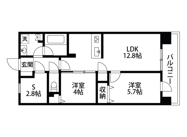 ザ・プレミア新潟駅万代 302号室 間取り