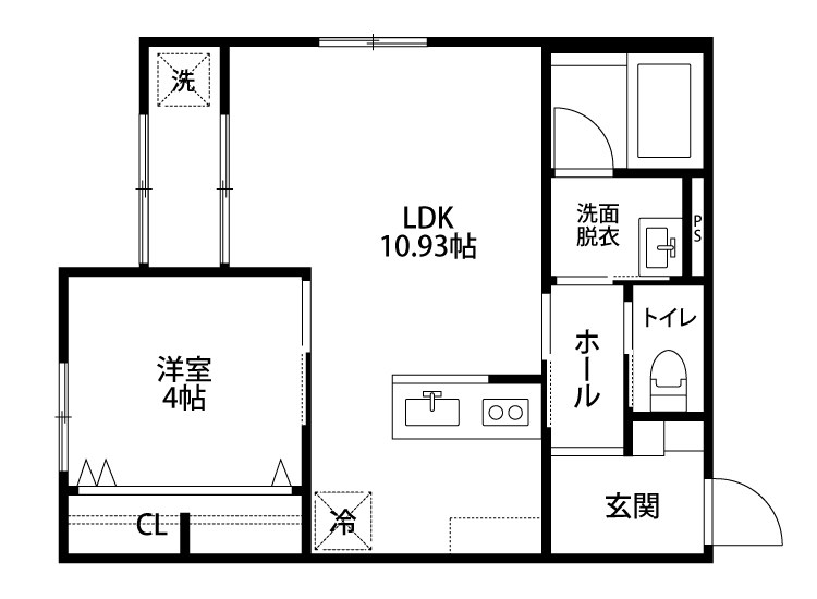 グレイス東栄町 102号室 間取り