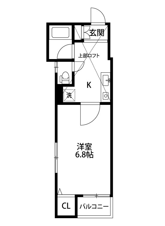 コーポサンライズ 101号室 間取り