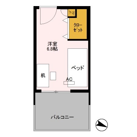 ロイヤルパークスER万代　Share万代 303B号室 間取り