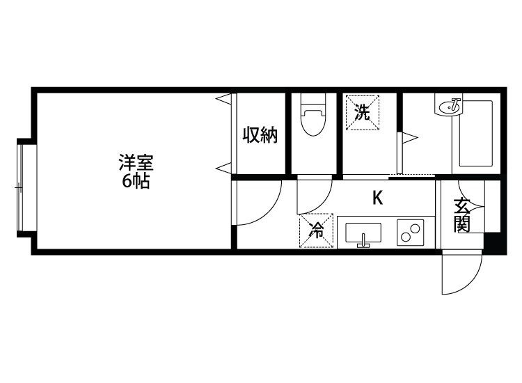 ファーストクラス県立大学前 105号室 間取り