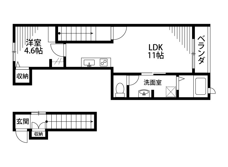 エトピリカ 202号室 間取り