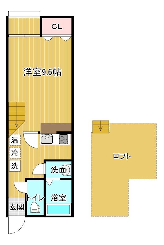 クエストS 106号室 間取り