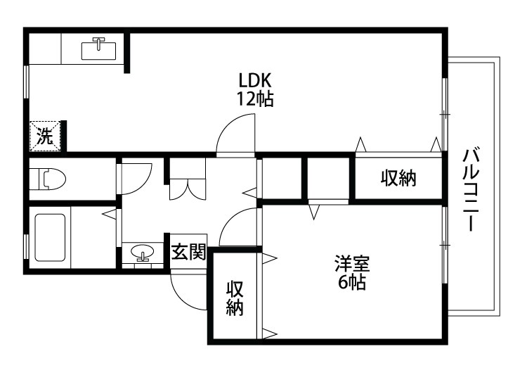 カムールカメリアB 201号室 間取り