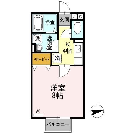 エルドラードB 105号室 間取り