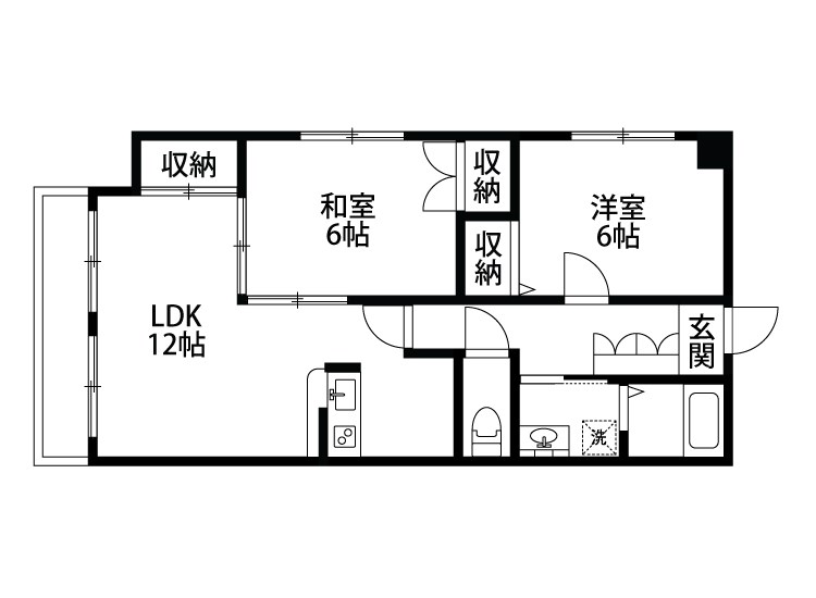 ホーリー弁天橋 208号室 間取り