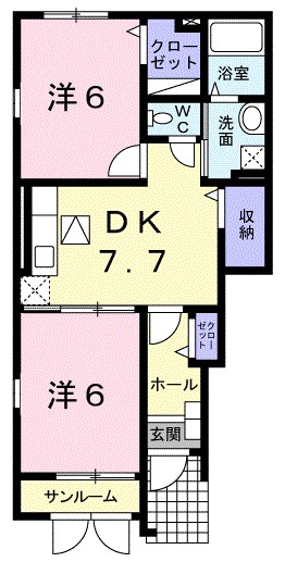 クレール 101号室 間取り